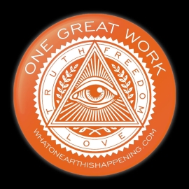 One Great Work Button – Orange
